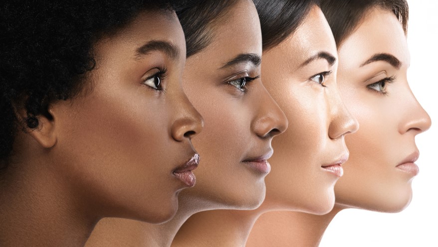 side profile of women's faces, ready for medical spa facial treatment - U R Royalty - Cypress, Texas