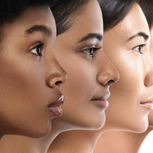 side profile of women's faces, ready for medical spa facial treatment - U R Royalty - Cypress, Texas