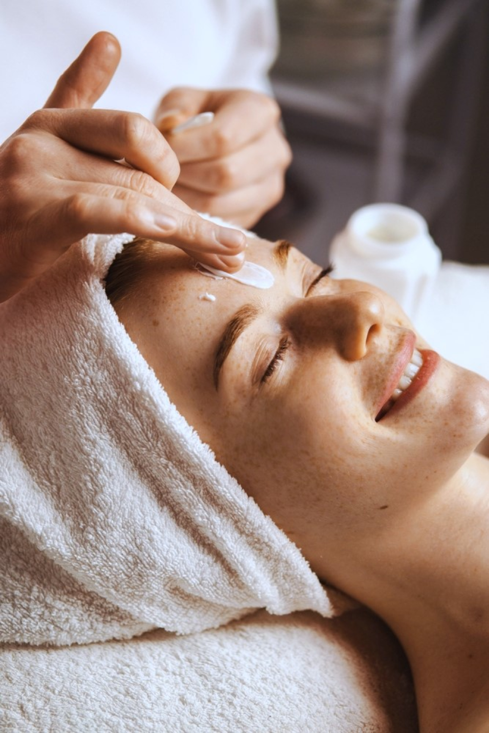 woman getting facial in med spa - U R Royalty - Cypress, Texas
